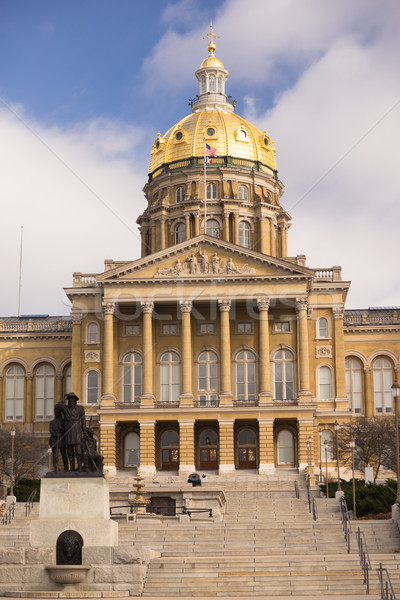 Des Moines Iowa Capital Building Government Dome Architecture Stock photo © cboswell