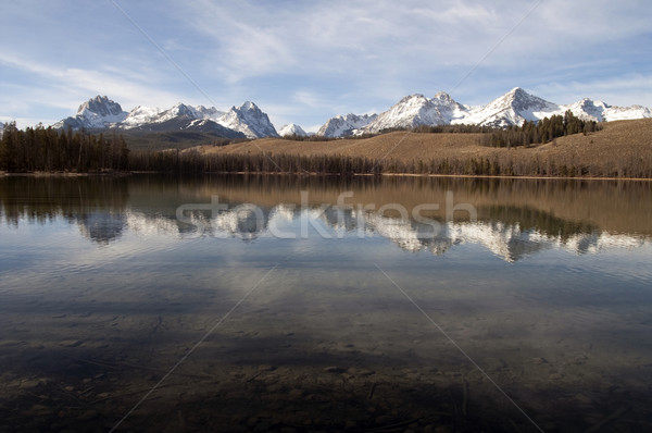 Tó víz tükröződés nap völgy Idaho Stock fotó © cboswell