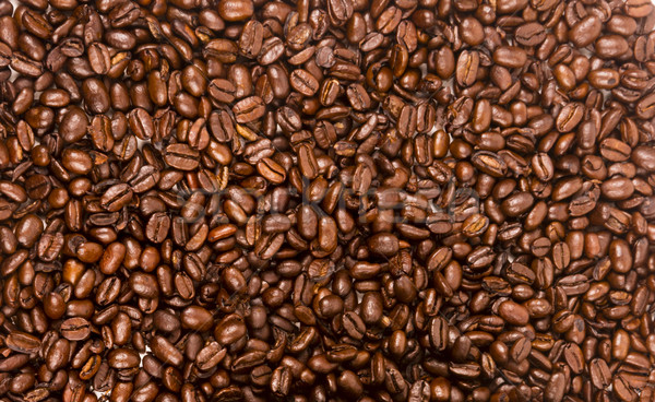 Escuro marrom café sementes feijões Foto stock © cboswell