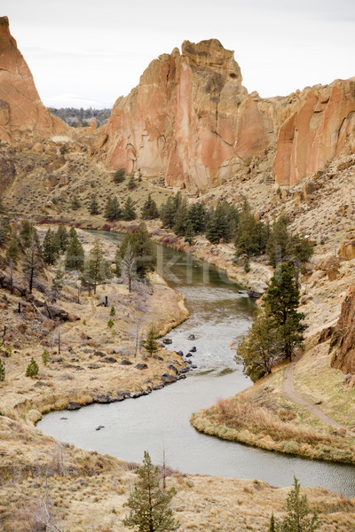 Bright Overcast Day Rugged Oregon Landscape Crooked River Smith  Stock photo © cboswell