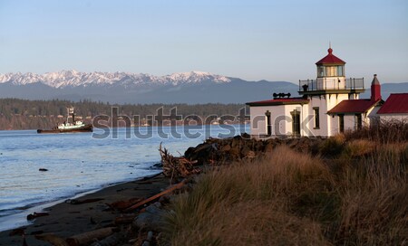Discovery Park West Point Lighthouse Puget Sound Seattle Nautica Stock photo © cboswell