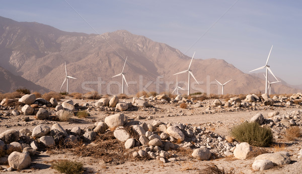 Clean Green Energy Wind Turbines Alternative Desert Power Stock photo © cboswell