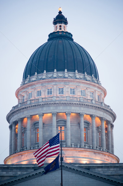 Close Vertical Composition Capital Dome Salt Lake City Utah Stock photo © cboswell