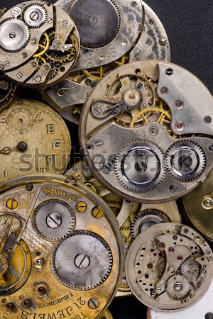 Foto d'archivio: Oro · argento · di · precisione · antichi · vintage · orologio · da · tasca