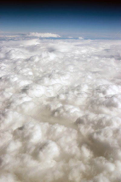 Wolk dekken blauwe hemel stratosfeer verticaal pluizig Stockfoto © cboswell