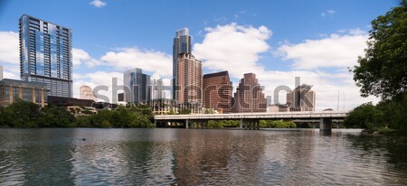 Portland Oregon View Across Willamette River to Downtown include Stock photo © cboswell