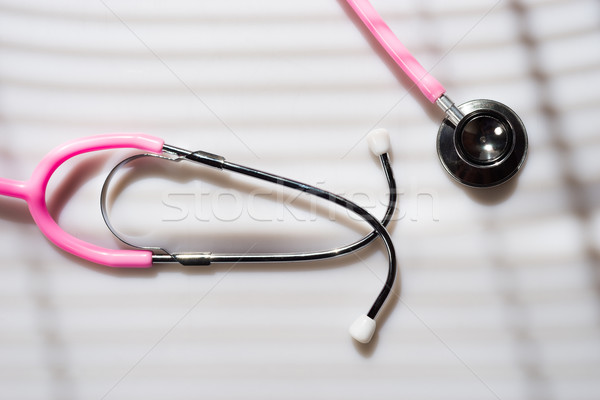 Pink Dual Head Stethoscope Doctor Tool Chest Monitor Stock photo © cboswell