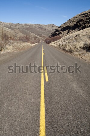 Foto stock: Solitario · dos · carretera · secar · colinas