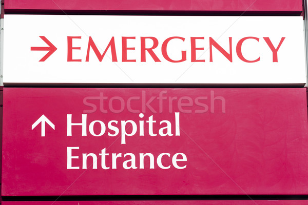 Foto stock: Emergência · entrada · local · hospital · urgente