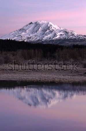 Reggel napfelkelte pisztráng tó hegy elképesztő Stock fotó © cboswell