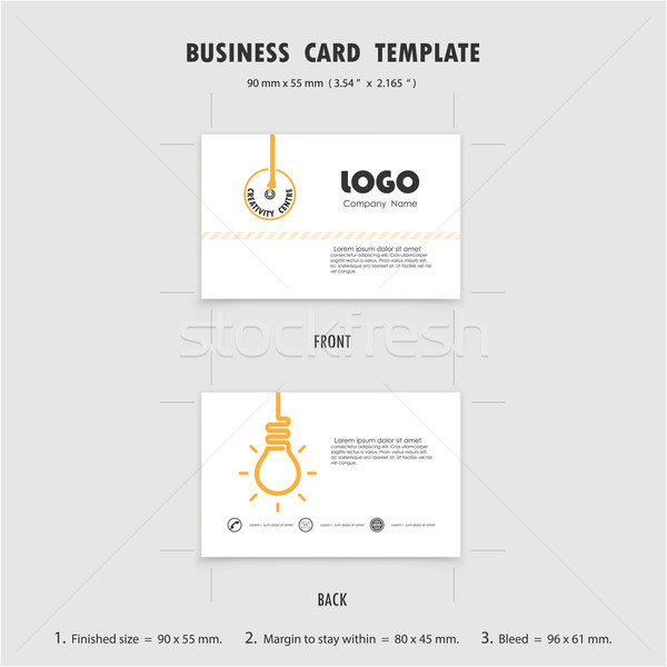 Abstract Creative Business Cards Design Template, Size 90mmx55mm Stock photo © chatchai5172