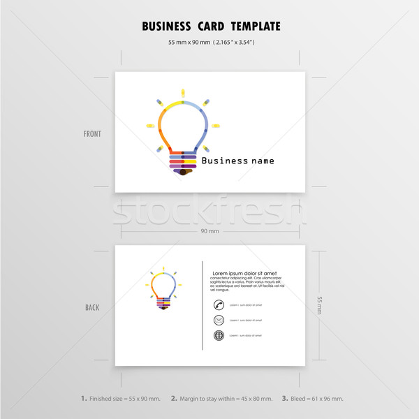 Abstract Creative Business Cards Design Template. Name Cards Sym Stock photo © chatchai5172