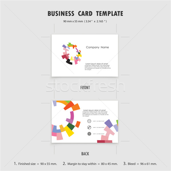 Abstract Creative Business Cards Design Template, Size 90mmx55mm Stock photo © chatchai5172