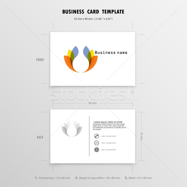 Abstract Creative Business Cards Design Template. Name Cards Sym Stock photo © chatchai5172