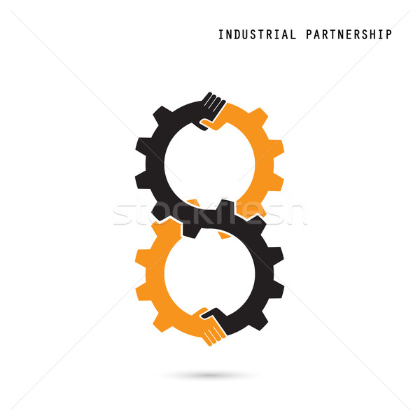 Creative handshake sign and industrial idea concept background,  Stock photo © chatchai5172