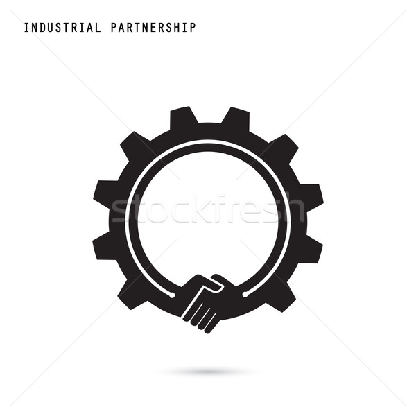 Creative handshake sign and industrial idea concept background,  Stock photo © chatchai5172