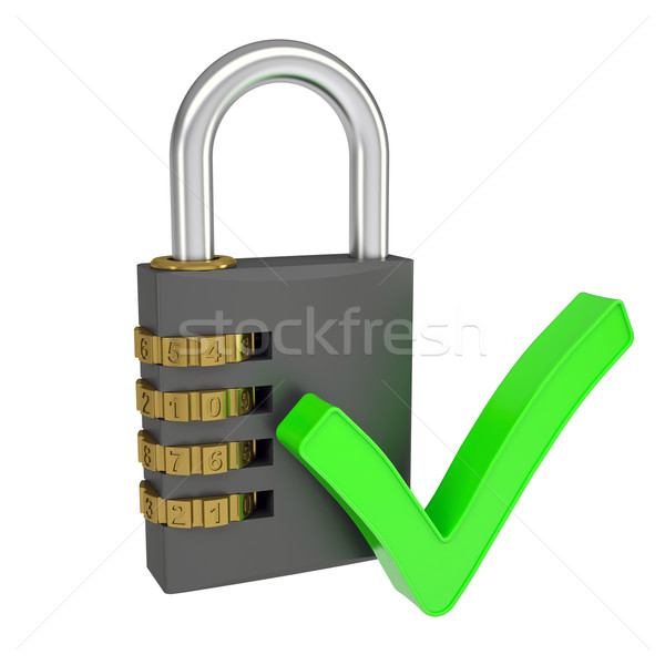 Combination lock and a sign of choice Stock photo © cherezoff