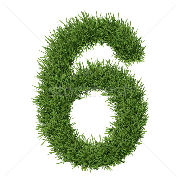 Stock photo: Arabic numeral made ​​of grass