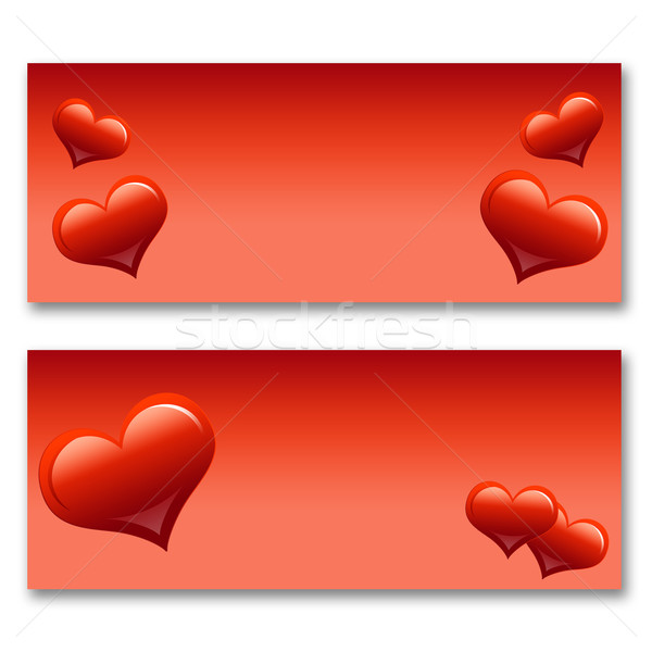 Card with hearts Stock photo © cherezoff