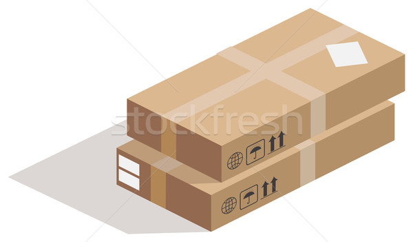 Zwei geschlossen Boxen weiß Band Stock foto © cherezoff