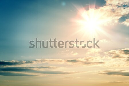 Sunset or sunrise against the beautiful blue sky Stock photo © cherezoff