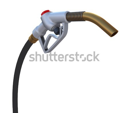 Benzin Kraftstoff Düse Vorderseite Ansicht isoliert Stock foto © cherezoff