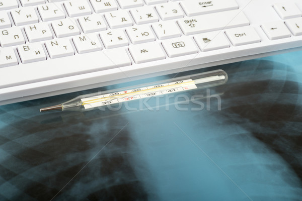 X-ray examination and keyboard Stock photo © cherezoff