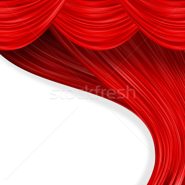 Stock photo: Open curtain