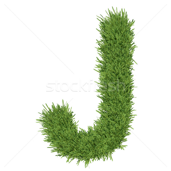 Brief alfabet gras geïsoleerd geven witte Stockfoto © cherezoff