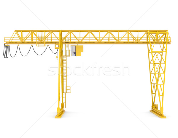 Yellow gantry bridge crane Stock photo © cherezoff