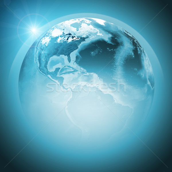 Foto stock: Verde · terra · globo · continentes · transparente · elementos