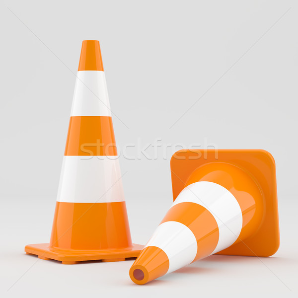 Two traffic cones Stock photo © cherezoff