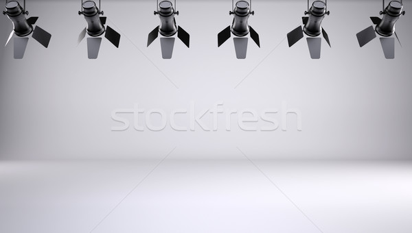 [[stock_photo]]: éclairage · studio · rendu · 3d · gris · gradient · film