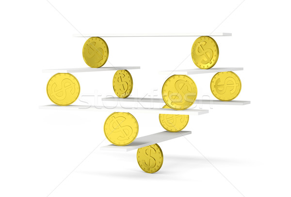 Financial balance with gold coins  Stock photo © cherezoff