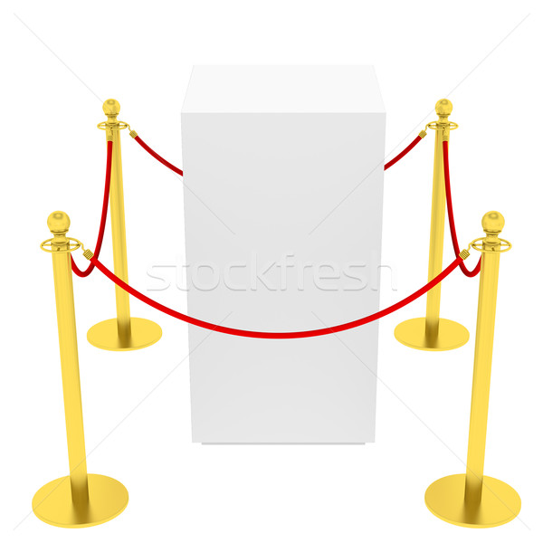 Showcase with tiled stand barriers for exhibit Stock photo © cherezoff