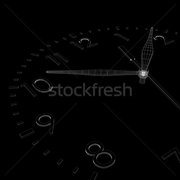 Wireframe isolato nero abstract Foto d'archivio © cherezoff