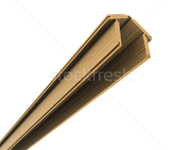 Wooden boards stacked in the shape of the house Stock photo © cherezoff