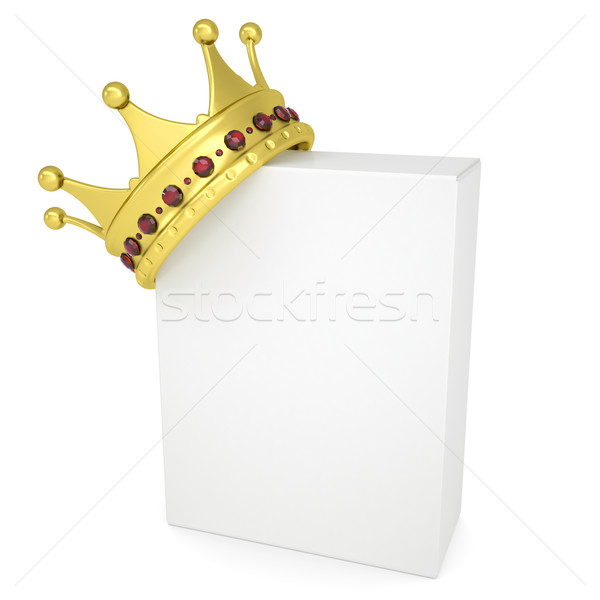 Crown on a white box Stock photo © cherezoff