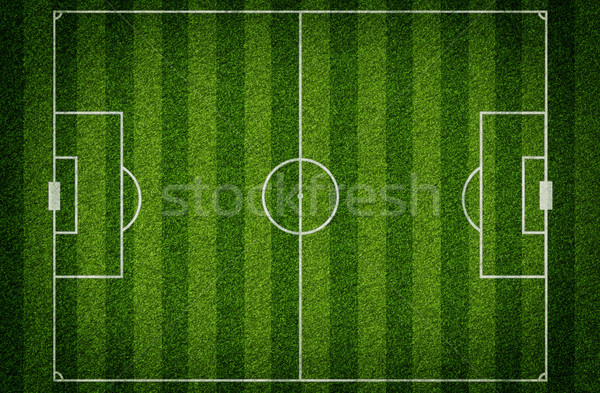 Piłka nożna stadion górę widoku zielona trawa Zdjęcia stock © cherezoff