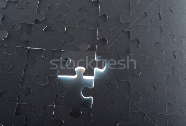 Grigio puzzle battenti pezzo Foto d'archivio © cherezoff