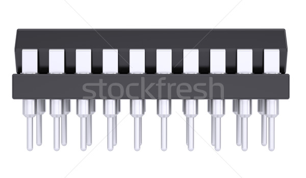 Microchip geïsoleerd geven witte technologie digitale Stockfoto © cherezoff