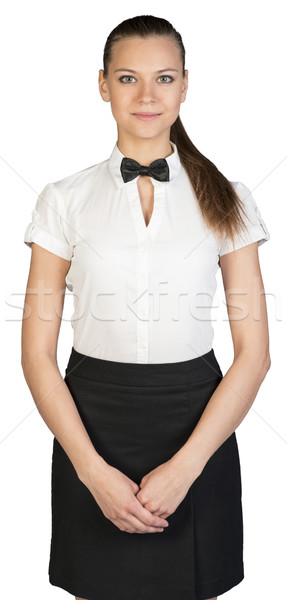 Waitress with crossed hands looking at camera Stock photo © cherezoff