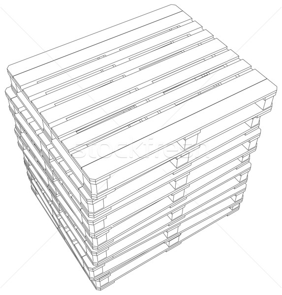 Stack of pallets Stock photo © cherezoff