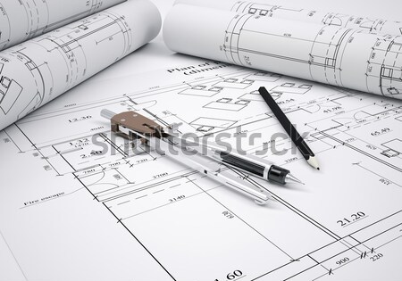 Screw gun on draft, side view Stock photo © cherezoff
