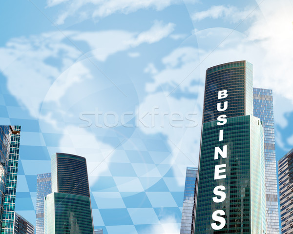 Stock photo: Skyscraper with word business