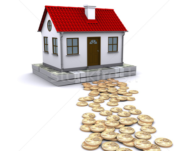 Stabil acasă bani afaceri Imobiliare Imagine de stoc © cherezoff