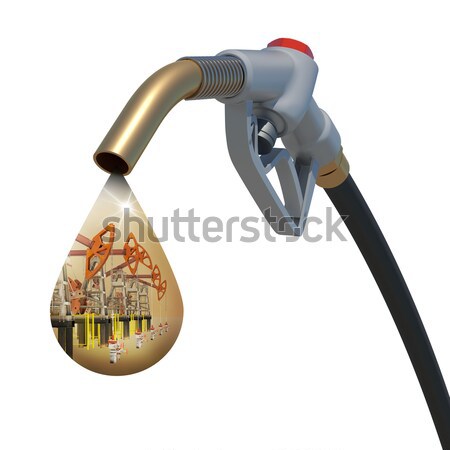 Benzin Vorderseite Ansicht isoliert weiß Stock foto © cherezoff