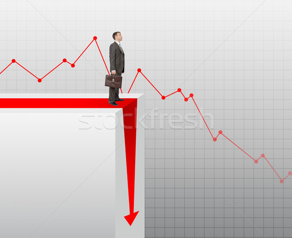 бизнесмен Постоянный край диаграммы серый служба Сток-фото © cherezoff