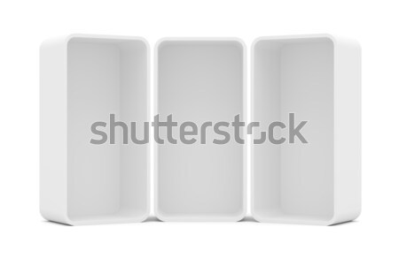 Three blank empty rounded showcase display Stock photo © cherezoff