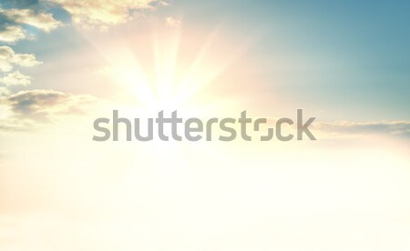 Sunset or sunrise with clouds Stock photo © cherezoff